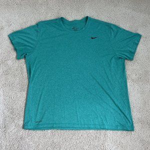 Nike Dry Fit Green T-Shirt Size 2XL Crew Neck Short Sleeve